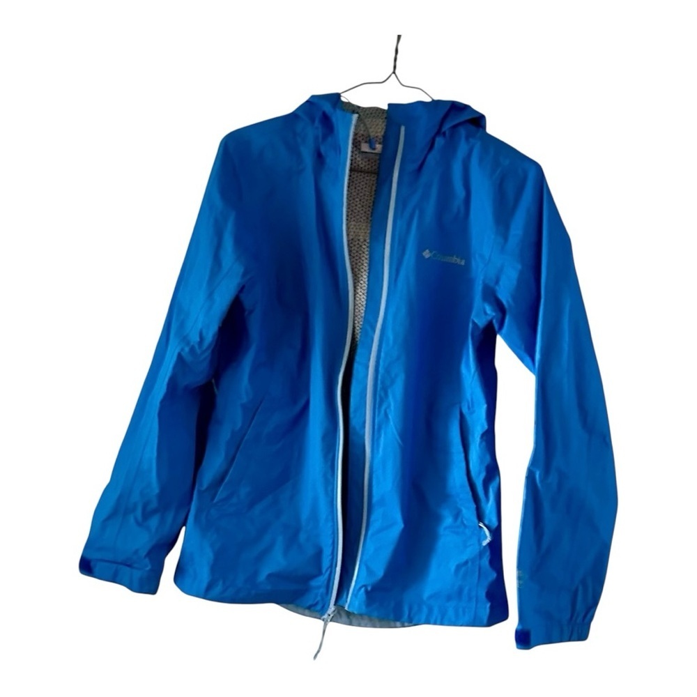 Columbia Blue Hooded  Women’s Jacket Rain Size XS